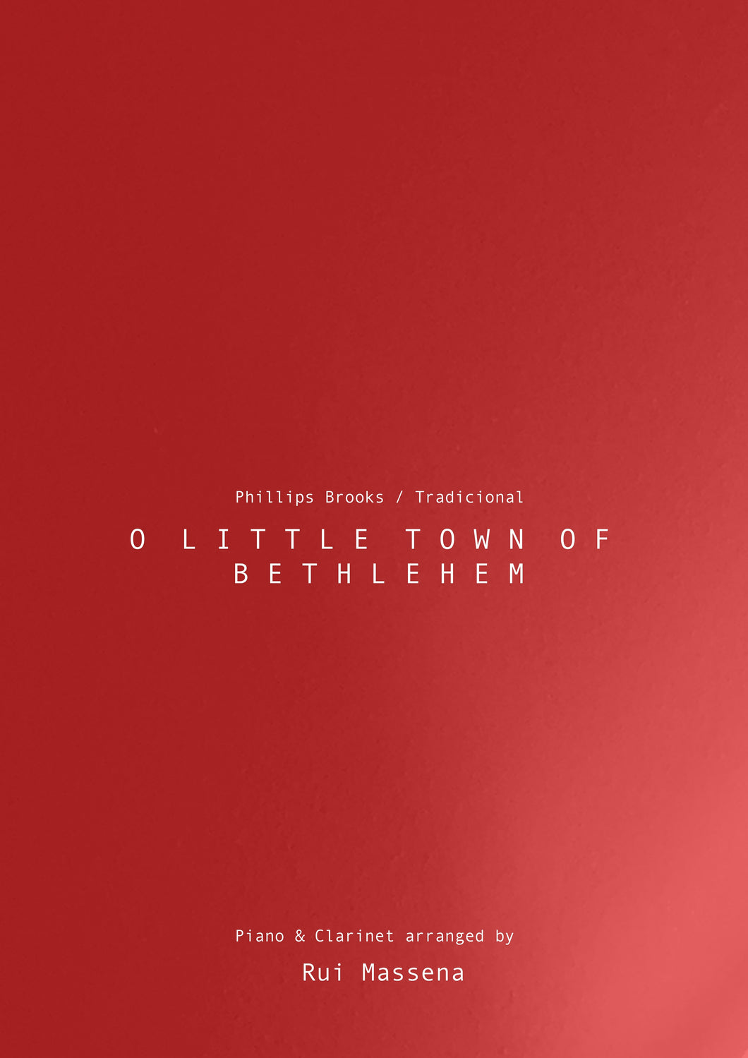 O LITTLE TOWN OF BETHLEHEM - PIANO & CLARINET - Digital Score